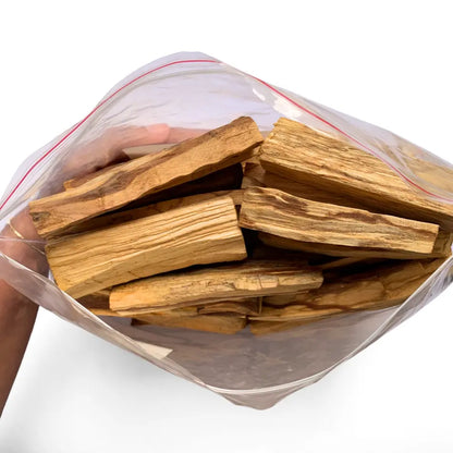 Top view of assorted Palo Santo products for wholesale — perfect for catalogs and distributor listings